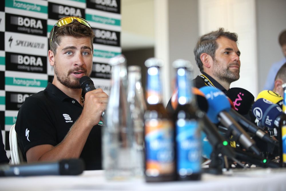 Peter Sagan at a pre-Tour de France press conference on Friday