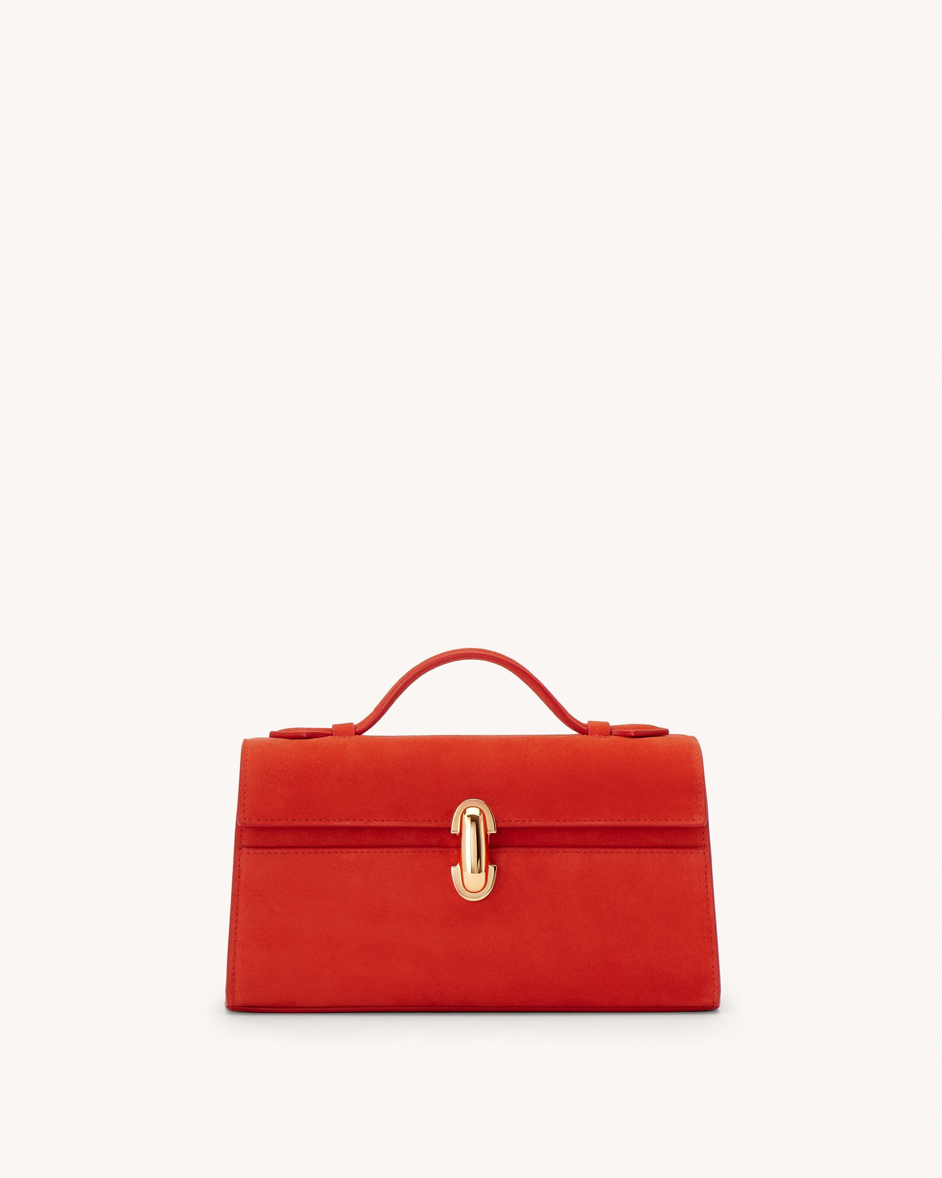 Symmetry Pochette in Poppy Suede