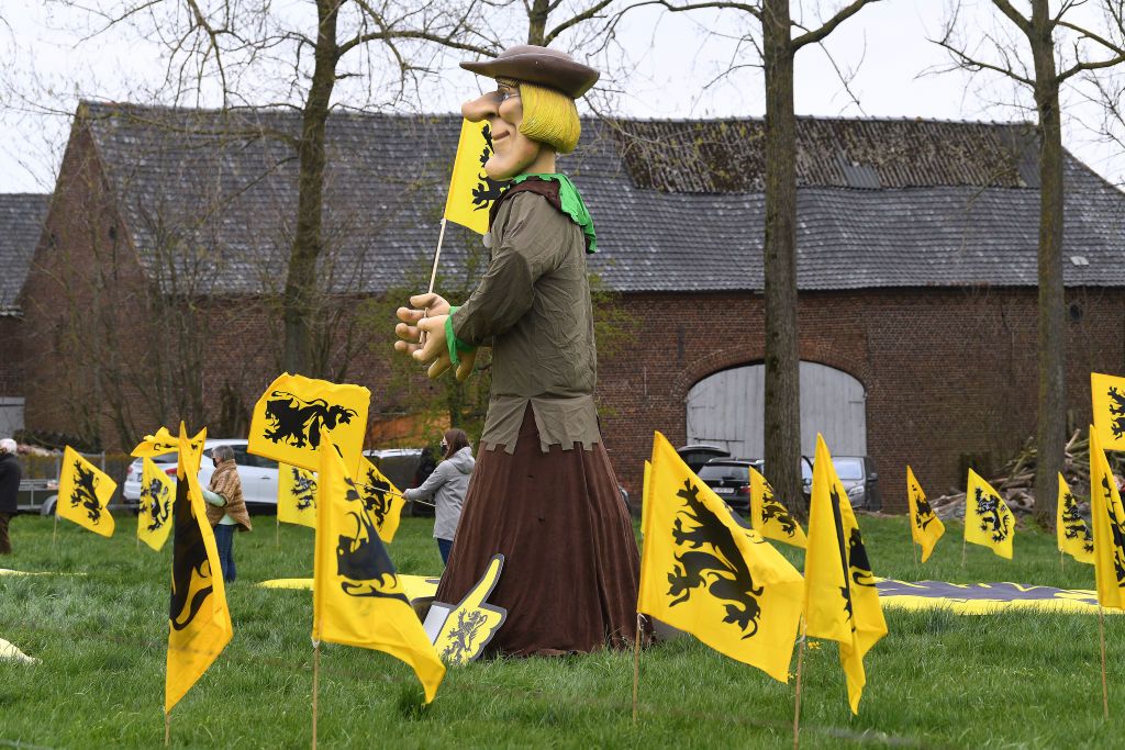 OUDENAARDE BELGIUM APRIL 04 Fans during the 105th Ronde van Vlaanderen Tour of Flanders 2021 Mens Elite a 2515km race from Antwerp to Oudenaarde RVV21 rondevanvlaanderen tourofflanders on April 04 2021 in Oudenaarde Belgium Photo by Tim de WaeleGetty Images