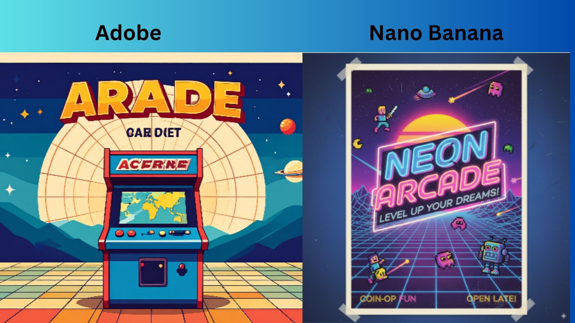 Adobe vs Nano Banana image generation screenshot