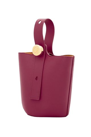 Mini Pebble Bucket in Mellow Calfskin