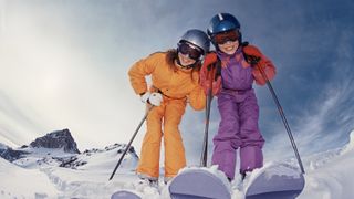 two female skiers