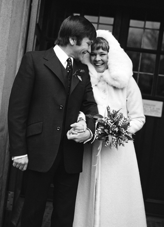 Actress Judi Dench marries actor Michael Williams at St Mary's Catholic Church, Holly Place, Hampstead, London in 1971