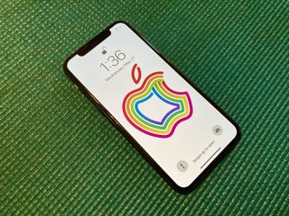 iPhone 11 Pro Apple Pride logo