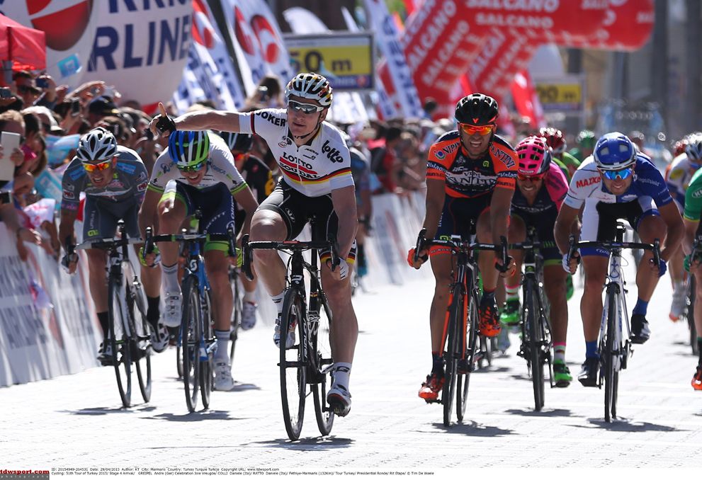 Andr&eacute; Greipel (Lotto Soudal) is a winner in Turkey