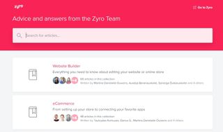 Zyro's online knowledge base