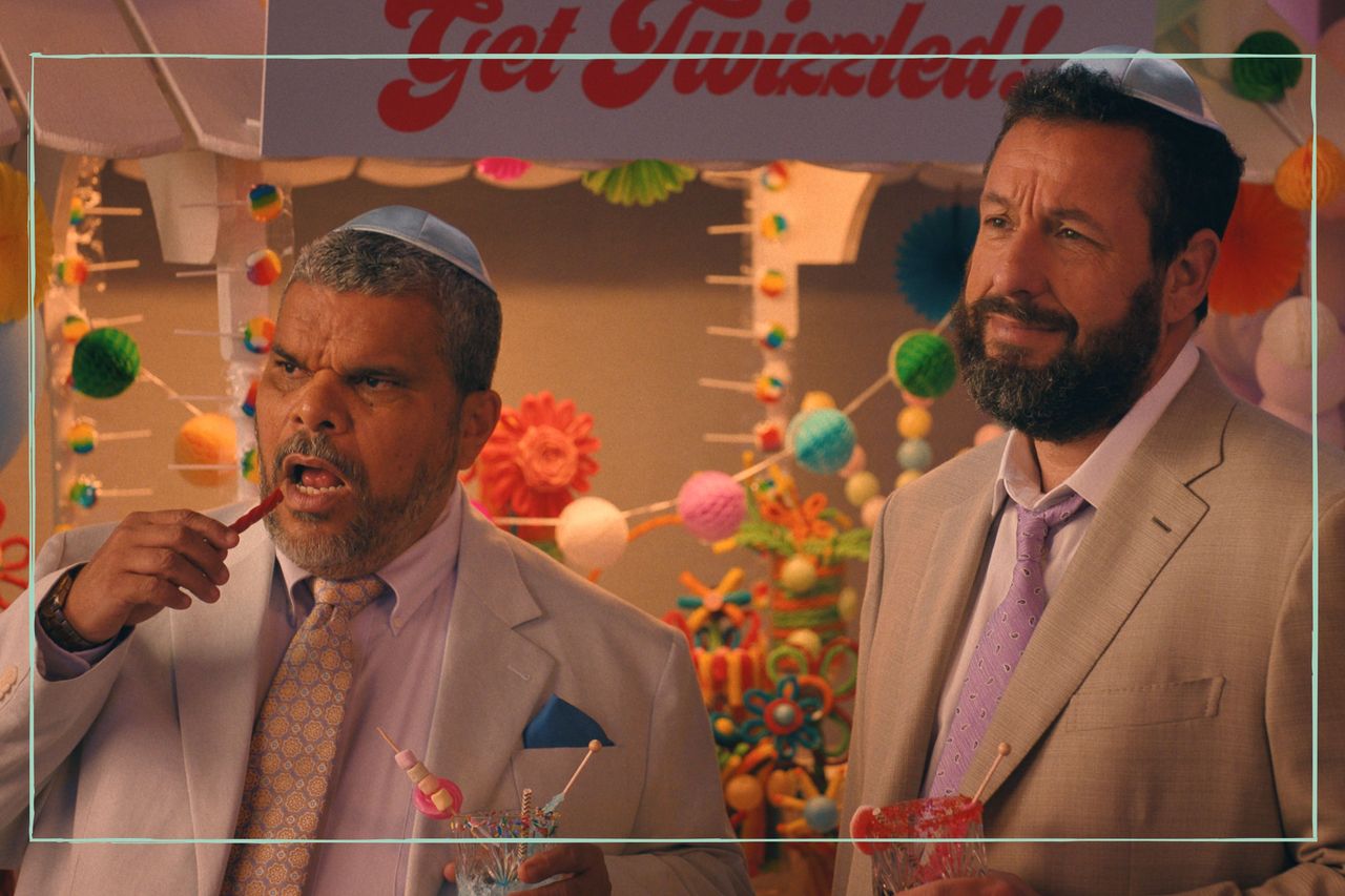  Luis Guzman as Eli Katz and Adam Sandler as Danny Friedman in You Are So Not Invited To My Bat Mitzvah