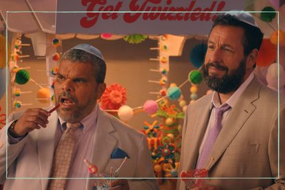  Luis Guzman as Eli Katz and Adam Sandler as Danny Friedman in You Are So Not Invited To My Bat Mitzvah