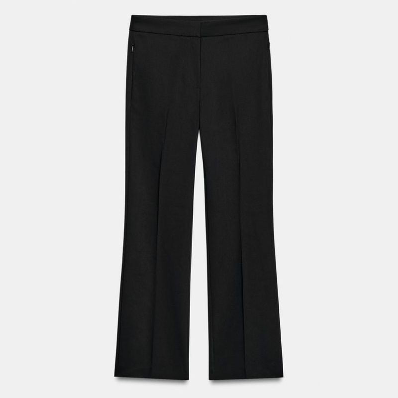 Zara, black flared tailored trousers