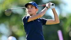 Kai Trump in action at The ANNIKA on the LPGA Tour