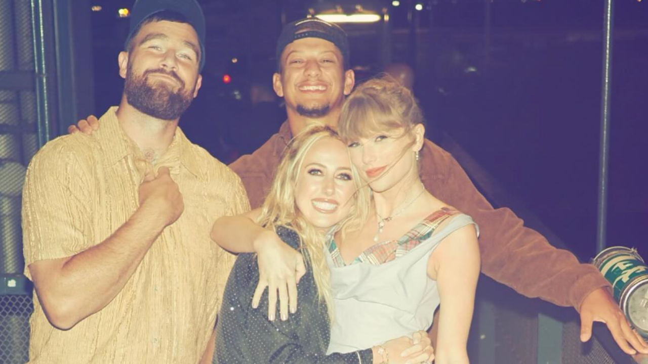 Travis Kelce, Taylor Swift, Brittany Mahomes, Patrick Mahomes