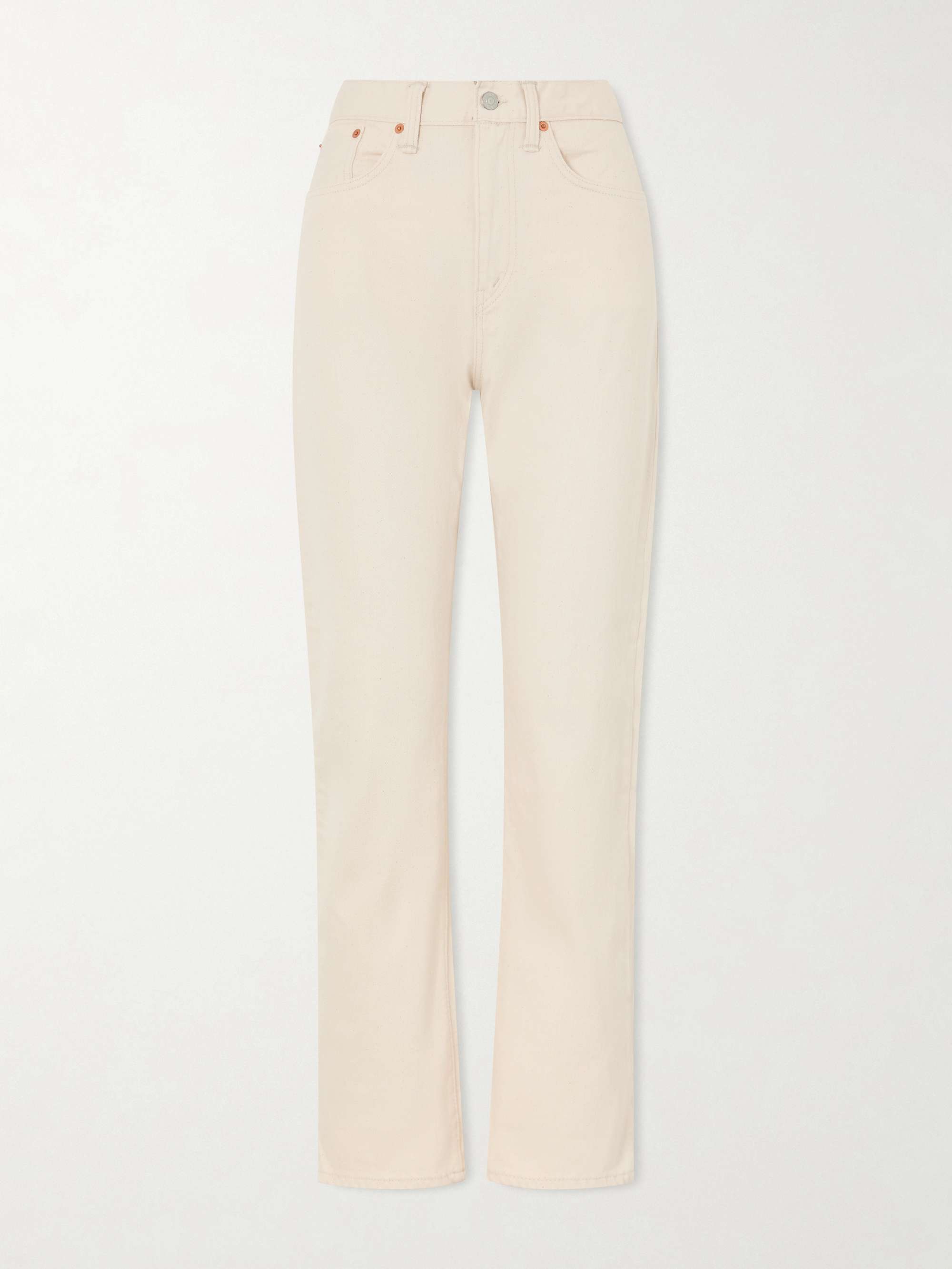Mid-Rise Straight-Leg Jeans