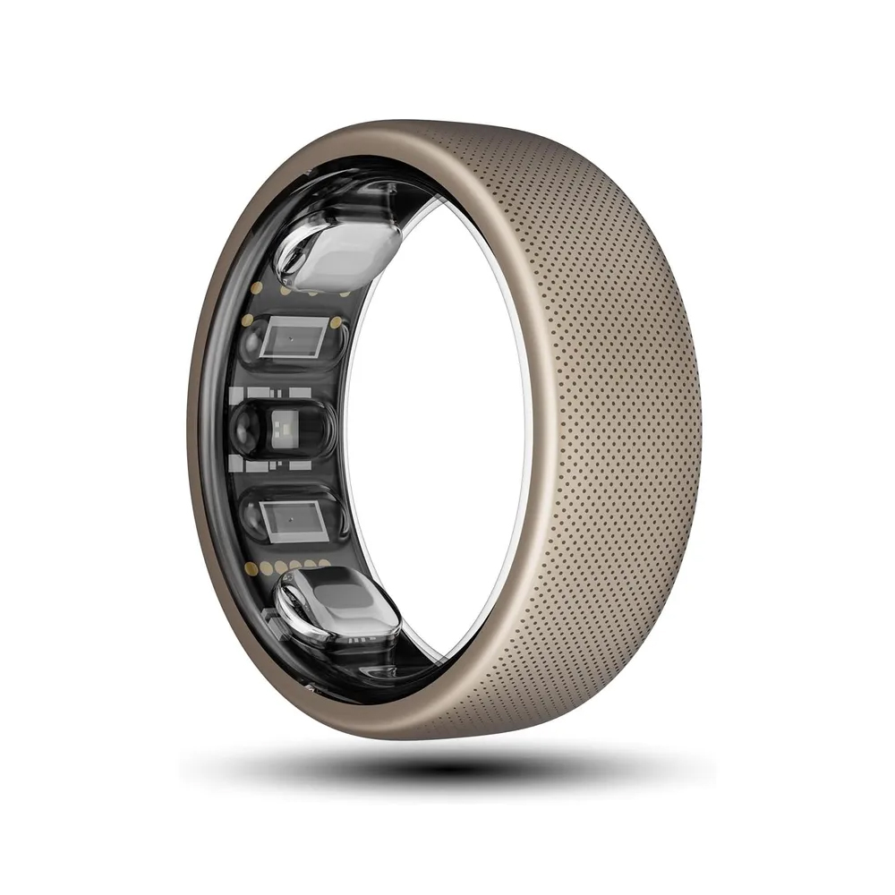 A close up of the Amazfit Helio smart ring