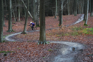 Image shows a person gravel riding in Denmark