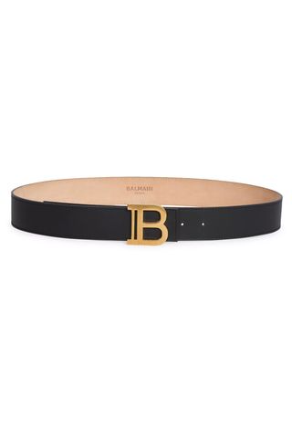 Balmain B-Buckle Leather Belt