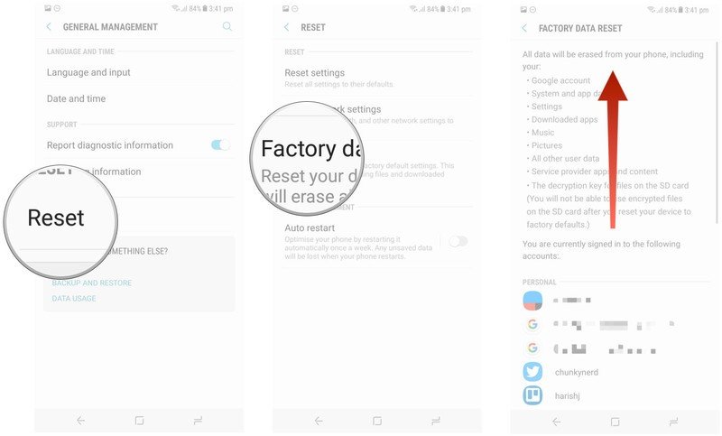 How to factory reset Samsung
