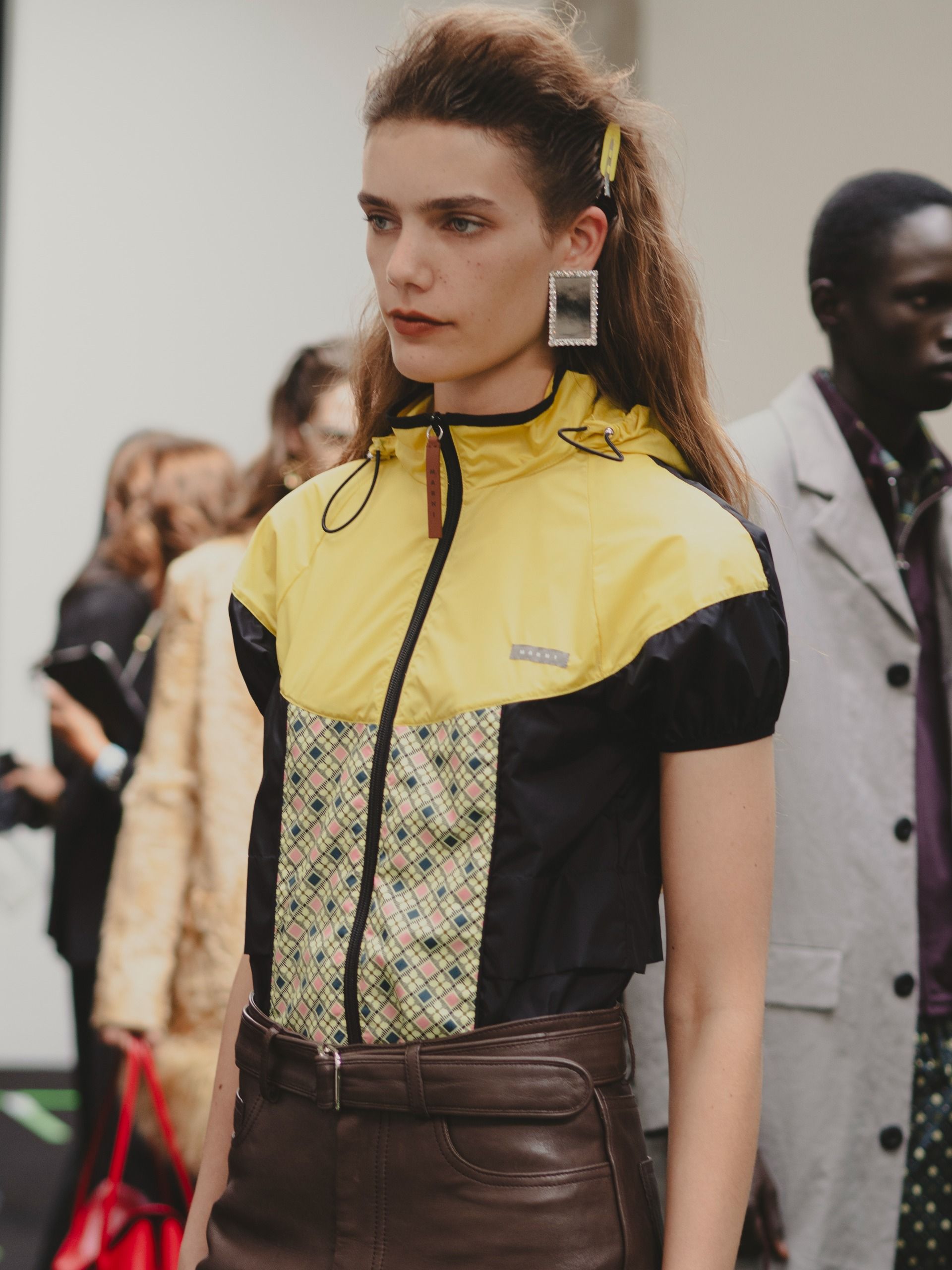 Model walking in the Marni spring/summer 2027 runway show.