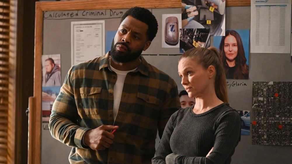 LaRoyce Hawkins as Kevin Atwater, Tracy Spiridakos as Hailey Upton in Chicago P.D. season 11