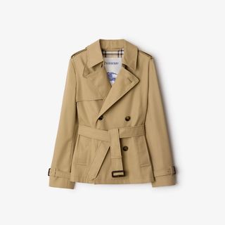 Burberry Cotton Blend Trench Jacket 