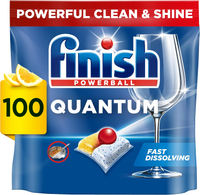 Finish Powerball Quantum Dishwashing Tablets, Lemon Sparkle (100 Pack) | $39 $31