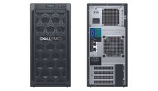 The front and back of the Dell EMC PowerEdge T140 against a white backgroundWith prices starting at just £538, the PowerEdge T140 is a tempting proposition for growing SMBs looking for their first purpose-built server. This sturdy little tower comes with