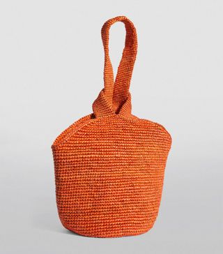 Womens Sensi Studio Orange Medium Toquilla Straw Top-Handle Basket Bag | Harrods Uk