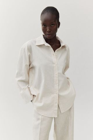 Linen-Blend Shirt