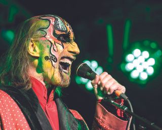 Still one of rock’s most colourful characters: Brown performing at the Lunar Festival in Solihull in 2014