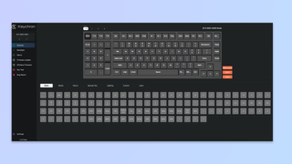 a screenshot from the keychron launcher browser page showing QMK firmware for keyboard customization