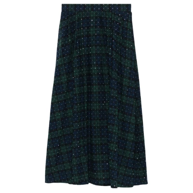 Maje , Plaid-Check Skirt