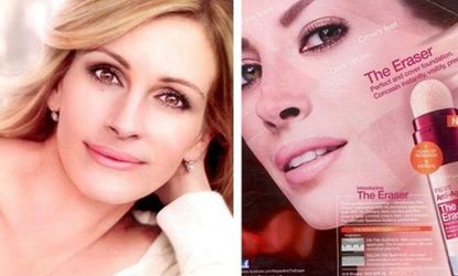 Photoshop happy editors advertisers may have finally crossed a line with misleading images of Julia Roberts looking unrealistic, according to British watchdog.