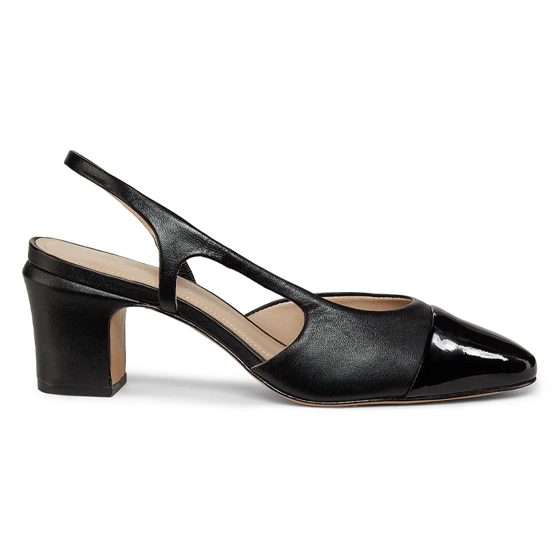 Black slingback block heels, Saks Fifth Avenue