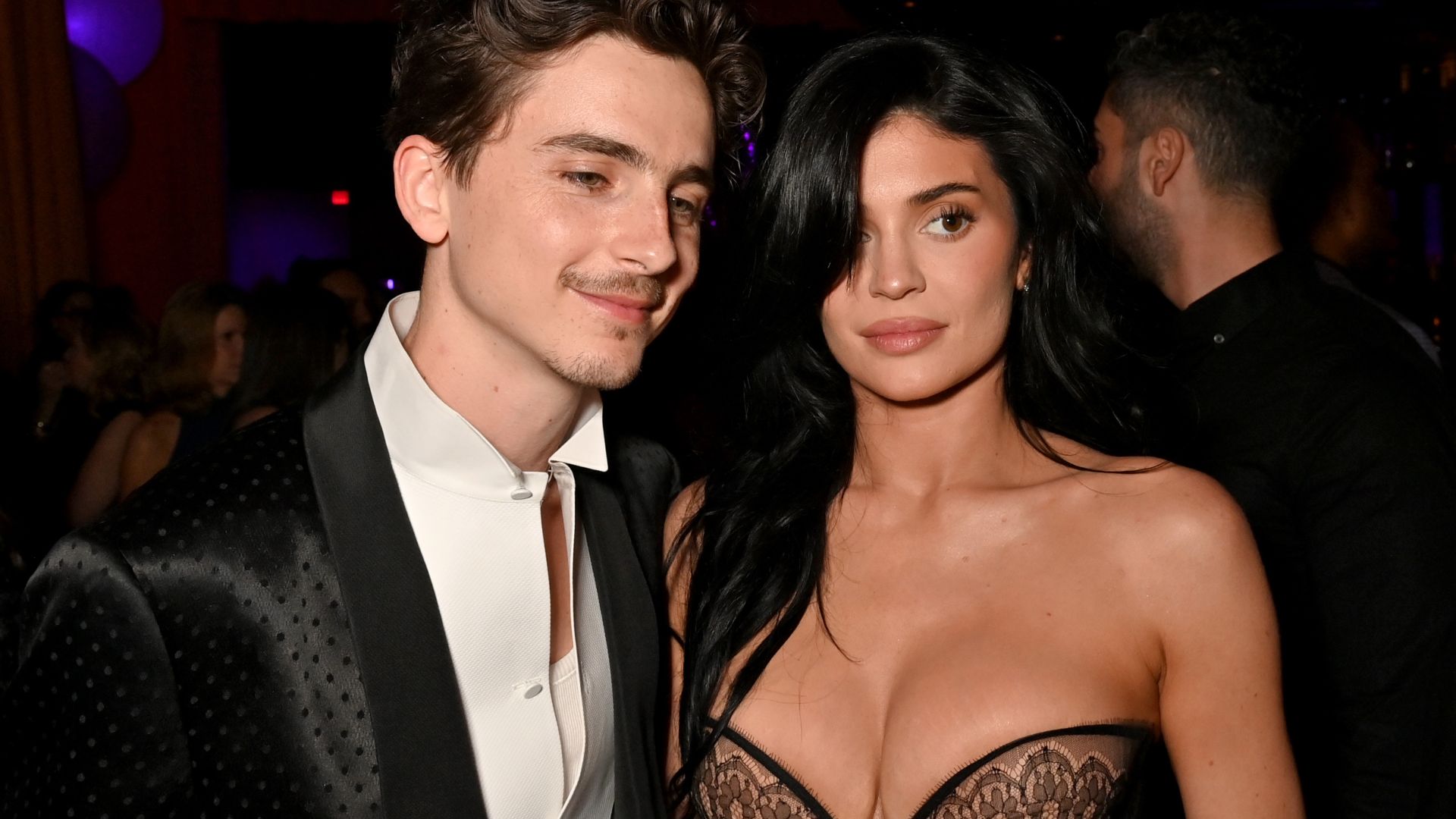Kylie Jenner Turns the 2025 Oscars After-Party Into Date Night in a Lacy  Corset Dress | Marie Claire