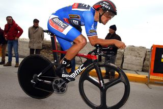 Greg Van Avermaet in action during the Stage 7 time trial of the 2016 Tirreno-Adriatico