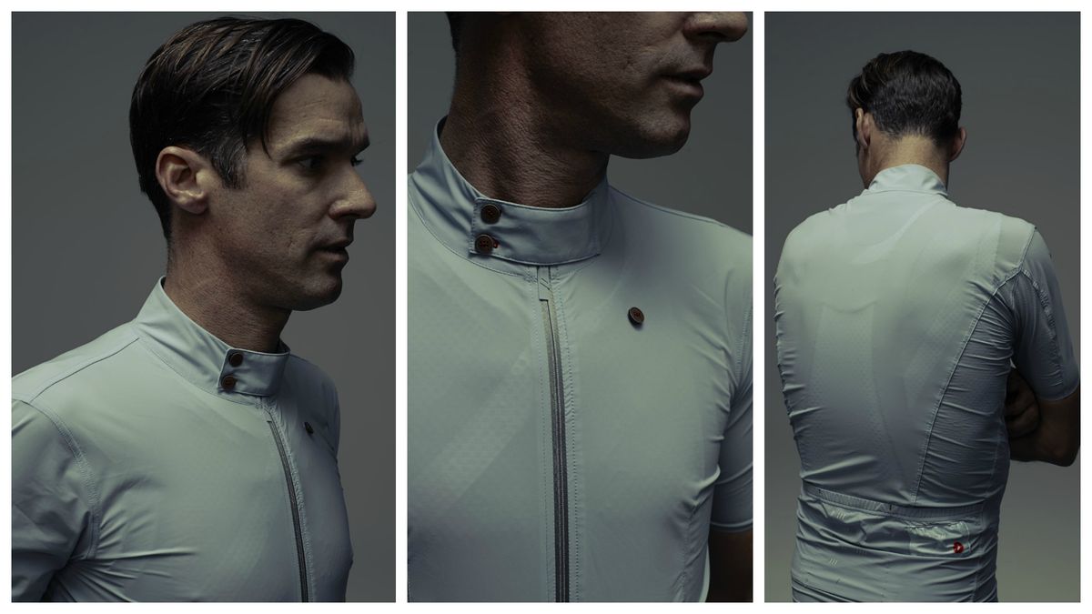 There's a lighter blue version too, which Millar was wearing at the launch (Chpt. III / Castelli)