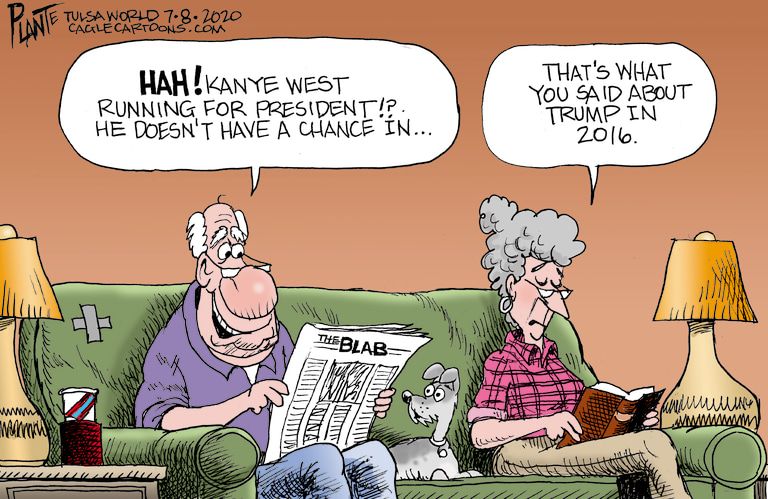 Political Cartoon U.S. Trump Kanye 2020 | The Week