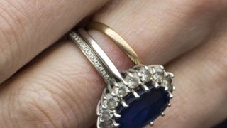 Jewellery, Fashion accessory, Ring, Engagement ring, Gemstone, Body jewelry, Finger, Diamond, Pre-engagement ring, Wedding ring,