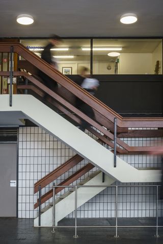 Stairway at Preston Bus garage, which won WMF/Knoll Modernism Prize for its architects