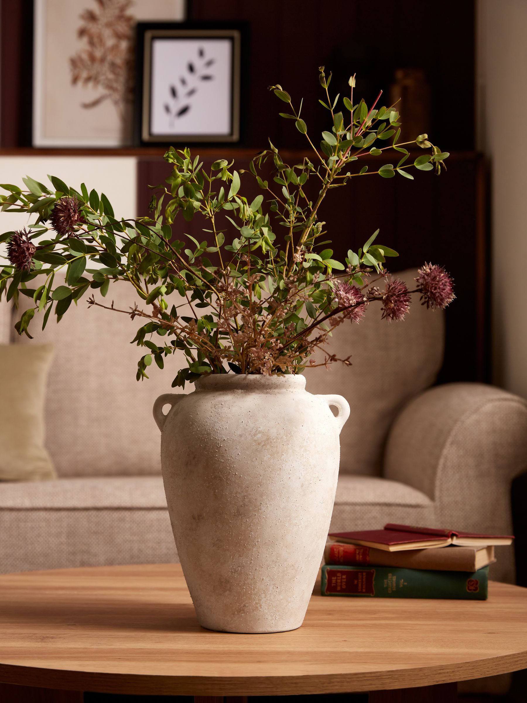 Natural Country Ceramic Lydford Medium Textured Flower Vase - Size One