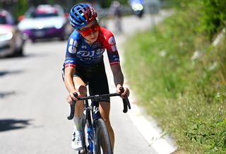 BLOCKHAUS ITALY JULY 13 Cecilie Uttrup Ludwig of Denmark and Team FDJ SUEZ competes during the 35th Giro dItalia Women 2024 Stage 7 a 120km stage from Lanciano to Blockhaus 1654m UCIWWT on July 13 2024 in Blockhaus Italy Photo by Luc ClaessenGetty Images