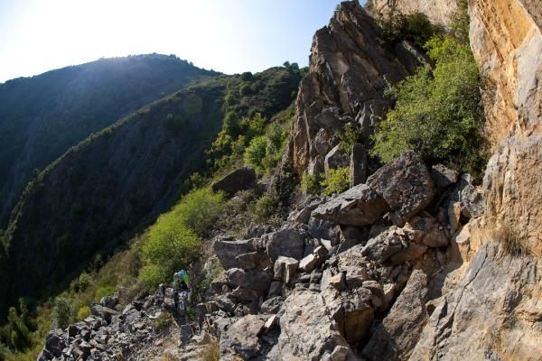 Rocky terrain challenged riders