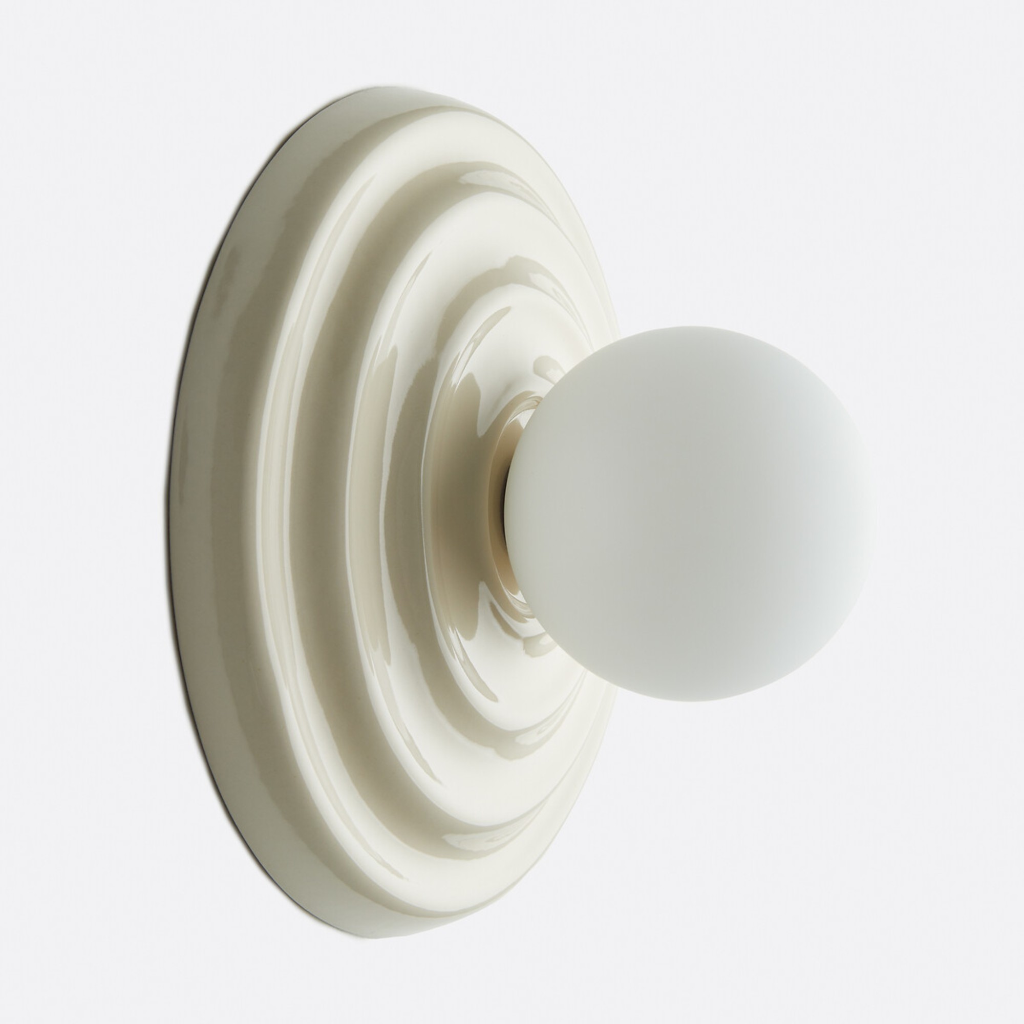 La Redoute Holi Wall Or Ceiling Light in Ceramic and Opaline Glass