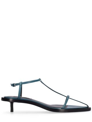 Sandal Kulit T-Bar 35mm - Jil Sander - Wanita | Luisaviaroma