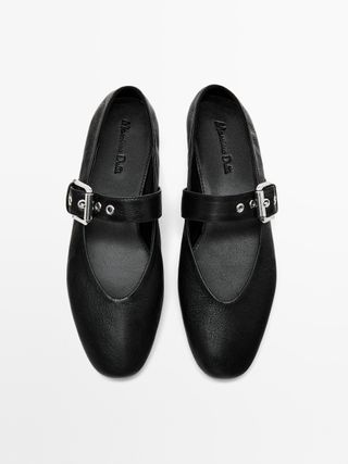 Soft Ballet Flats With Buckle