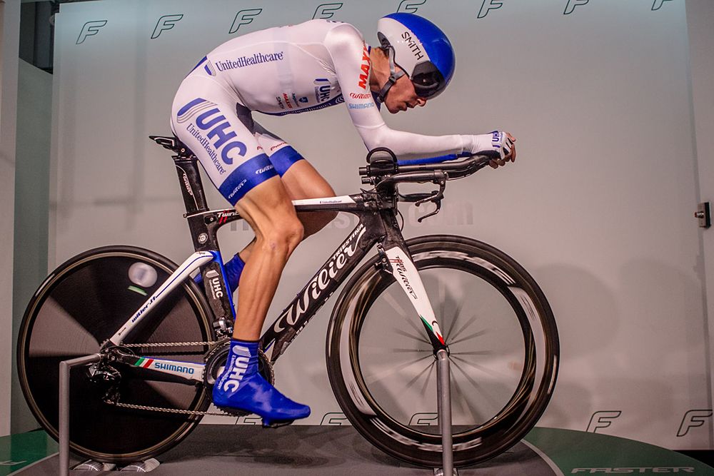Jani Brajkovic at speed in the wind tunnel
