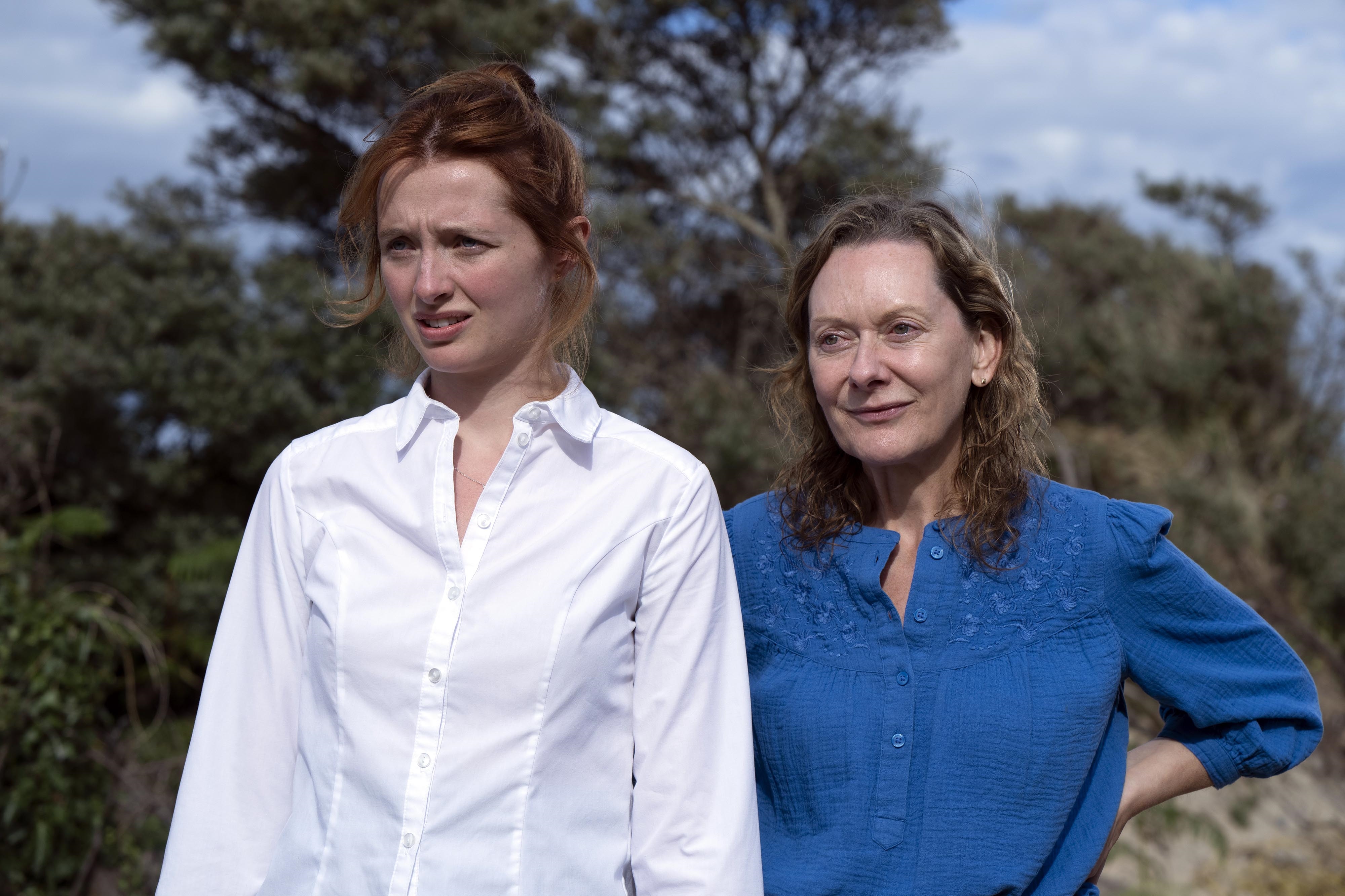 Poppy Gilbert as Abbie Collier with Cathy Belton playing Abbie's mum Claire Collier.