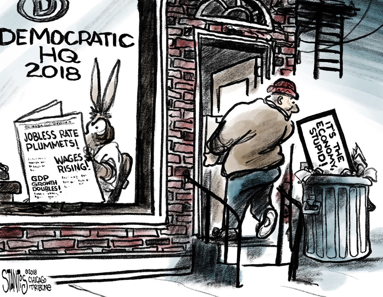 U.S. Democratic headquarters midterm elections economy