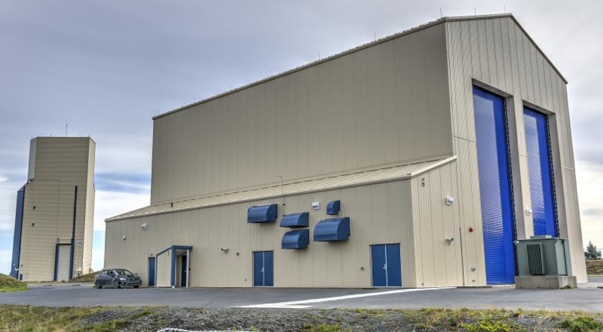 Launch facilities at Pacific Spaceport Complex Alaska on Kodiak Island.