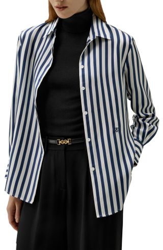 Lilysilk, The Amalfi Stripe Silk Shirt