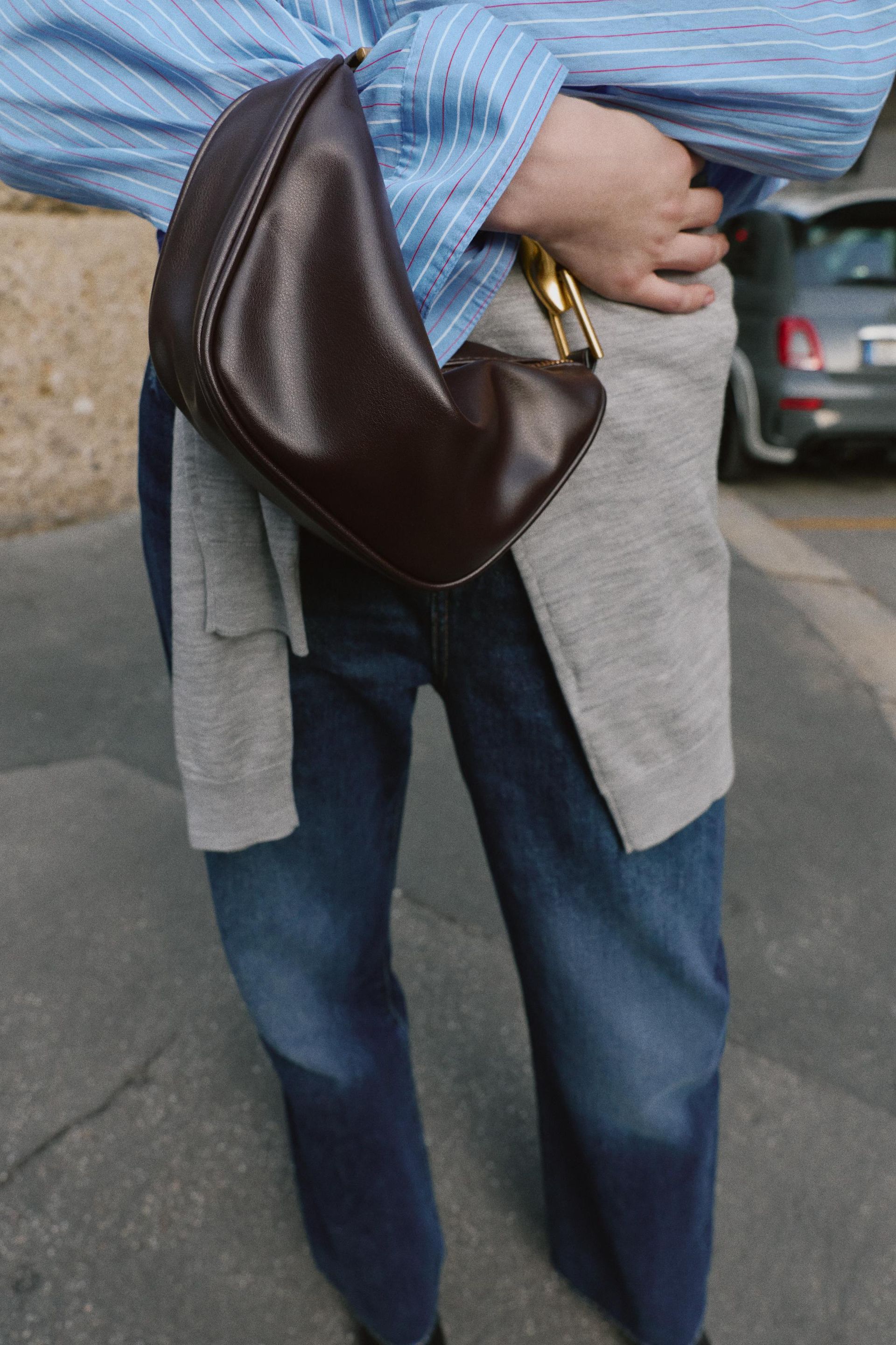 Mini Handbag With Metallic Handle